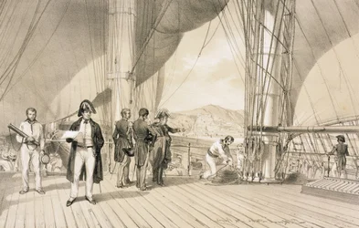 Comte de Bourmont a admirál Duperre na palubě l
